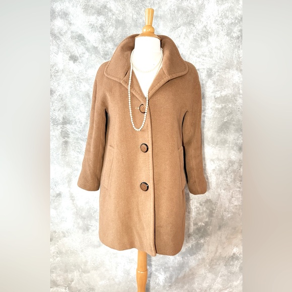 Ellen Tracy A-Line Wool Coat, Size 2P - Picture 1 of 7